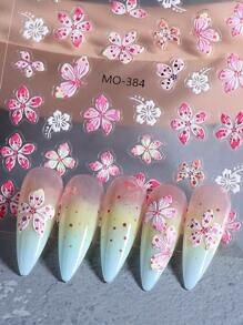 2 miếng dán móng tay hình hoa dâm bụt hồng trắng dập nổi, cánh hoa nhiệt đới Hawaii, màu chuyển sắc, phụ kiện móng tay mùa hè, đồ trang trí móng tay DIY cho salon, phụ kiện thiết kế móng tay, dụng cụ làm móng. - Nhiều màu - Xem 3