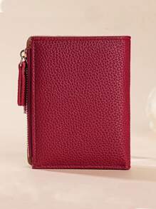 European And American Style Litchi Grain Minimalist Women Wallet High-End Quality Bifold Multi Card Slots Zipper Coin Purse For Women Wallet Mini Wallet Purse Wallet Small Wallet Wallet