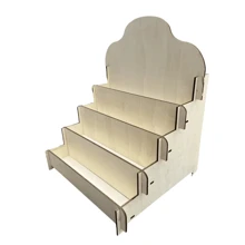 1pc Wooden Desktop Display Stand, Sturdy Wooden Storage Display Rack For Cards, Cosmetics, Jewelry And Delivery, Suitable For Home Or Office Decor Gifts Birthday Graduation