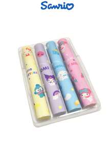 Sanrio New 4pcs Sanrio Hello Kitty Paintbrush My Melody Cute Cartoon Highlighter Kuromi Office Stationery Cinnamoroll Quick-Drying Marker Pen Classroom Family School Stationery Theme Party Reward Items Back-To-School Season School Essentials Learning Tools