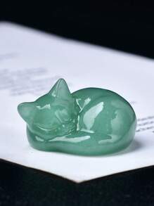 Exquisite Natural Crystal Carving Cat, Unique Design, Healing Crystal, Stones Containing Energy, Energy Healing Meditation Stone, Perfect For Home Decor & Gift Giving, For Pocket Decoration, For Holiday Gift, From The Brand CUPIDCRYSTAL