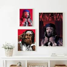 1pc Wall Arts Posters Pop K-King Rapper Von POSTER Poster Printing Wall Paintings Living Room Home Decoration, Suitable For Residential And Dormitory Walls, Living Room And Bar Decoration, Dining Room Or Bathroom, Room Decoration, High Quality Without Frame, Indoor/Outdoor Canvas Art, Frameless Gifts Birthday Graduation