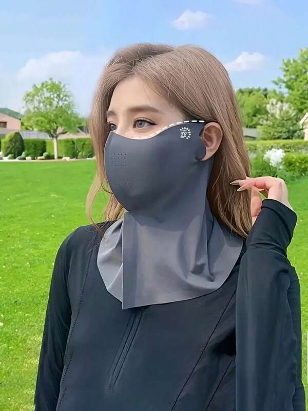 1pc Gentle Breathable UV Protection Neck Gaiter - Windproof, Elastic Solid Color Face Mask, Suitable For Outdoor Cycling And Leisure Wear, Casual Mask | Smooth Texture Design | Breathable Material