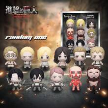 Crunchyroll 1 pieza Llavero de personaje de anime 3D de la serie oficial de Ataque a los Titanes, bolsa ciega de misterio con uno de los personajes sorpresa, accesorio para mochila, teléfono celular, estuche para lápices, colgante, para sorprender a fans, familia y amigos en cumpleaños y aniversarios, accesorio para coche