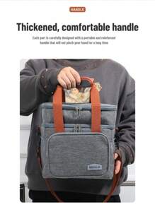 Gran bolsa aislada para el almuerzo, bolsa aislada portátil de gran capacidad, caja aislada portátil forrada para el almuerzo de la universidad, bolsa aislada para el almuerzo, esencial de viaje, picnic, al aire libre, escuela, trabajo, camping, oficina para niñas, niños, estudiantes, suministros escolares, artículos esenciales para la universidad, caja de almuerzo de vacaciones, bolsas de verano para comida al aire libre, bolsas de picnic y camping, regreso a la escuela