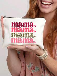 Mama Bag Makeup Bag Mother Gifts Mom To Be Gift, Pregnancy Announcement Gift, Baby Reveal Gift For Hospital, Shopping, Beach, Travel, Cosmetic Travel PouchThanksgiving And Christmas Gift