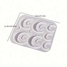 1 Bộ 6 Khuôn Nhựa Silicon Hình Tròn/Mặt Trăng/Trái Tim/Hình Vuông/Ngũ Giác/Lục Giác, Trang Sức Mặt Dây Chuyền Bông Tai DIY, Khuôn Làm Thủ Công Nhiều Hình Dạng Cho Phụ Kiện Hàng Ngày Cá Nhân Hóa - Khuôn mặt dây chuyền hình học - Xem 17