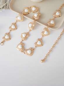 1 件夏季新款金属比基尼链，女士时尚心形腰链，百搭高端腰链配饰