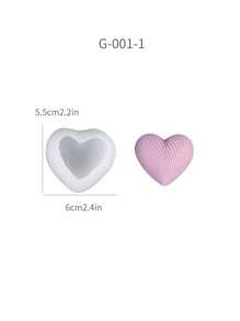 1 件编织心形硅胶模具，适用于香薰蜡烛、工艺品和石膏装饰 - 白色 - 查看 14