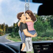 7 Style - Custom Photo Acrylic Car Ornament - Drive Safe, I Love You - Personalized Couple Photo Accessory - Gifts For Husband - Valentine's Day Decor, Artwork Wall Painting For Gift, Bathroom