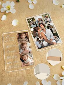 1 pieza de luz nocturna con imagen personalizada iluminada por detrás de acrílico, doble cara, nuevo regalo para bebé, regalo para niña, regalo para niño, regalo para nuevos padres, recuerdo, decoración del hogar, aniversario. Multifuncional, ornamental, reutilizable, exquisita, elegante, linda, de alta calidad, personalizada, única, regalo ideal para novia, papá, mamá, familia, amigos, hijo, hija, estudiantes, oficina, salón de té, escuela, renovar el hogar