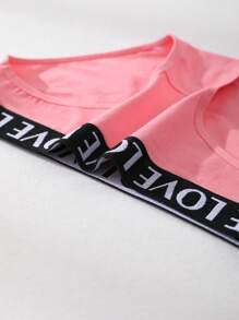 8 条装女士时尚纯棉内裤低腰无缝三角裤 LOVE 字母腰带舒适透气内衣运动内衣 - 彩色 - 查看 11