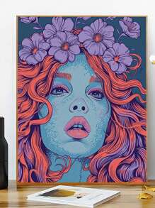 Beautiful Woman DIY Digital Oil Painting Kit For Bedroom Wall Decor And Art Painting, Simple And Fun Creative Painting, No Drawing Skills Required, Fulfill Your Artist Dream, Immerse Yourself In The Colorful World, Every Brushstroke Is Self-Expression, Best Gift For Family And Friends, 40*50CM