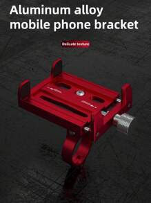 1pc Aluminum Motorcycle/Bicycle Phone Holder, Shock-Proof Mobile Phone Mount Bracket For Delivery/Navigation Use