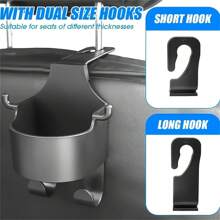 [1pc/2pcs Multi-Function Car Seat Hooks] 1pc/2pcs Multi-Function Car Seat Back Hooks With Built-In Cup Holders - Essential Auto Interior Organizer Accessories - Multicolor - View 8