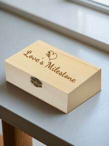 Customized Wooden Storage Box With Lock, Rectangular Storage Box, Customized Solid Wood Rectangular Dustproof Jewelry Box, Square Wooden Gift Box Back To School