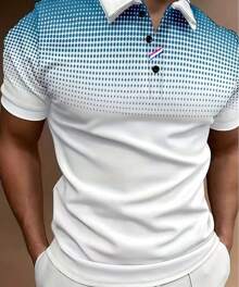 Camisa de hombre casual Tops Slim Fit Camisa Polo, Cuello abotonado Slim Fit Camisa, Ideal para ir al trabajo, jugar al golf, conducir, socializar, salir de fiesta, trabajo al aire libre y uso diario. - Blanco - Ver 2