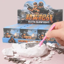 1 件考古挖掘玩具枪模型真实挖掘新奇玩具、DIY 盲盒新创意玩具、DIY 手工挖掘化石、盲盒包装、节日礼物嘉年华、缓解焦虑和压力的小工具、适合探索礼物、生日派对礼物、复活节篮子填充物