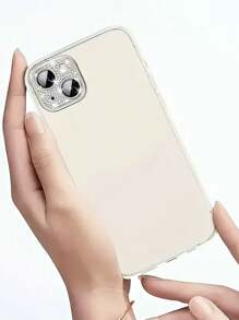 1片金属钻石涂层保护膜，保护您的相机镜头和屏幕，兼容 16/15/14/13/12/11/Pro/Pro Max/Plus/Mini。生日、送给家人和朋友的礼物，闪耀水晶质感，镜头保护膜，手机配件，防水、防震、防摔、防刮、防指纹，全覆盖。 - 銀色 - 查看 2