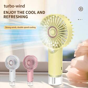 1 Stück neue USB Handventilator, aufladbarer tragbarer Nebelventilator, Mini Tischventilator, Nano Nebelbefeuchter, Geschenk, tragbarer Handventilator mit Wassertank, USB betriebener Mini-Ventilator, leise für Studenten, Großformat