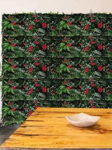 Paneles de pared de hiedra artificial, paneles de pared de césped artificial, decoración de plantas subtropicales falsas, musgo, panel de pared perfecto para decoración interior y exterior, decoraciones de boda, decoración de pared 40cm * 120cm - Estilo 3 - Ver 3