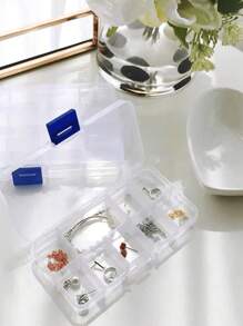1pc Multifunctional Small Item Compartment Storage Box, Waterproof And Detachable, Suitable For Storing Jewelry, Nail Art Accessories, Screws And Tools