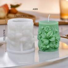 Rose Flower Column Silicone Mold For Aromatherapy Candle Making