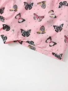 5pcs Tween Girls' Breathable Mesh Butterfly Print Underwear, Soft & Comfortable, Suitable For Young Girls - Multicolor - View 7