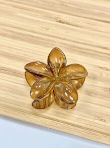 1/6PCS法式复古花朵夹女后脑勺头发少发爪精致夏季头饰爪夹发夹