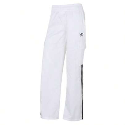 Adidas 3S CARGO PANTS Women's Soft, Minimalist High Waist Fitness Training Pants, Breathable Casual Trousers, JH3176