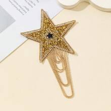 1pc Star Tassel Patch With Heat Melt Glue, Suitable For DIY Craft Accessories, Clothing Patch Decorations, All Seasons
