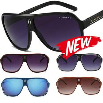 1 Par de gafas de alta calidad y de moda para hombres, para deportes, viajes y ocio, con lentes de PC, para usar en eventos al aire libre, vacaciones, viajes y decoración, estilo Y2K