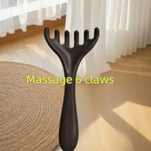 6-Claw Head Massage Tool, Natural Scalp Lymph Drainage Massage Comb, Meridian Acupressure Hair Massager, Comfortable Portable Body Massage Claw - Camel - View 7