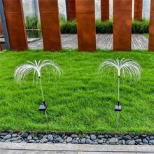 2 confezioni di luci da giardino a LED a energia solare con meduse, 78cm, luci multicolore che cambiano automaticamente, lampade a meduse solari a 7 colori con disegno traforato, 2 modalità di illuminazione, decorazione solare da giardino per cortile, prato, sentiero, luci solari per esterni impermeabili per decorazione notturna del paesaggio