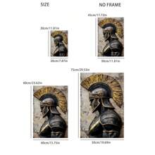 طباعة على قماش لدرع الحربي اليوناني القديم باللونين الأسود والذهبي بأحجام متعددة، لوحة فنية حديثة لديكور جداري للمعيشة، غرفة النوم، استديو، ممر، المكتب، ديكور المنزل