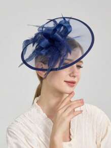 1 bucă pălărie fascinatoare pălărie cu pene, ceai, petrecere, curse de cai pentru femei, pălărie Kentucky Derby pentru femei și fete