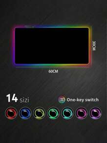 1pc Small Size Rgb Glowing Gaming Mouse Pad For Pc Office Work And E-sport Gaming