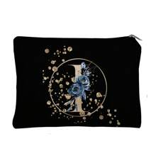 1 Pc Cosmetic Bag Makeup Bags Wallet Name Initials A-Z Letter Pattern Toiletry Organizer Pouch Wash Bag Zipper Phone Purse Pencil Pouch Clutch Bag Teacher Gifts Travel Essentials For Women Girl Gift For For Makeup Tools Makeup Brushes Storage Makeup Organizer Make Up Organizer Makeup Storage Makeup Pouch Make Up Pouch