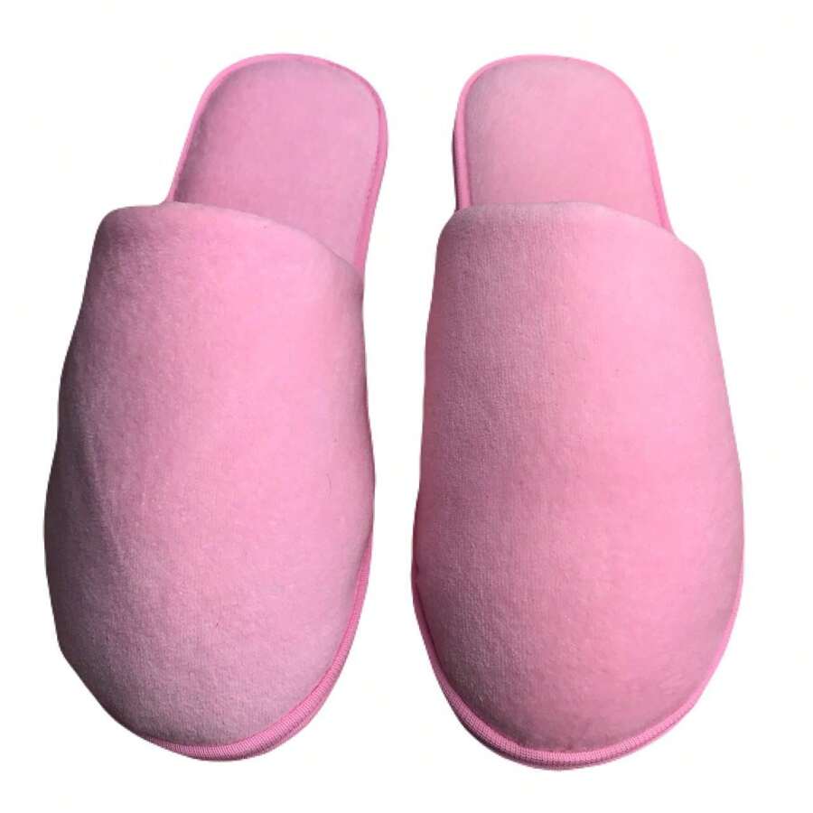 Conforto Soft Slipper In Velvety Plush Comfort (1 Pair) - Baby Pink - View 1
