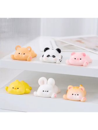 Accessoires de décoration DIY mignons d'animaux couchés, mini paysage, ornements de bureau et de voiture