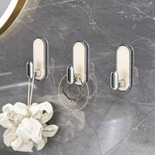 Bộ 4 móc treo khăn dính chống thấm nước/chống dầu trong suốt không đường may móc chìa khóa cho phòng tắm nhà bếp văn phòng - Nhiều màu - Xem 8