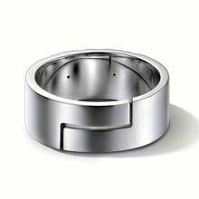 Offener Ring mit 3D Katzenkopf Gravur, minimalistischer Stil