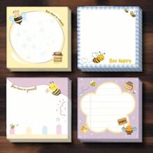 1Pack 50 Sheet Square Bee Notes Sticky Notes For Schools, Offices, And Homes Cute Bee-Themed Stationery For Students, Teachers, And Gifts,School Supplies,Back To School