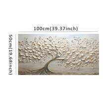 Tranh in nghệ thuật trừu tượng cây cối 2D hiện đại, nghệ thuật tối giản cây nâu, trang trí tường phong cảnh đương đại không có khung cho phòng khách, phòng ngủ, nhà bếp, không có khung - Màu be - Xem 9