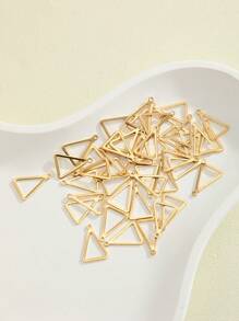 43pcs Metal Accessories With Hanging Triangular Earrings - Brass - View 3