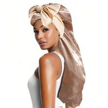 1pc Solid Color Polyester Hooded Bath Robe, For Year-Round Use