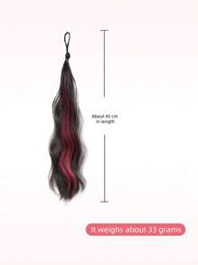 45cm Synthetic Self-Curling Ball Head Fake Hair Bundle Female Highlight DIY Bun Increase Hair Volume Flower Bun