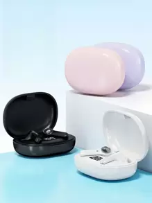 WoSD Fones de Ouvido Gêmeos WoSD, Fones de Ouvido para Casais, Fones de Ouvido Sem Fio Duplos com Estojo de Recarga, Visor LED, Controles Táteis, Isolamento Acústico, Longo Alcance, Bateria Recarregável de Polímero de Lítio, Compatível com Dispositivos Apple e Android