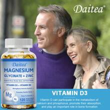 Magnesium Glycinate & Zinc Supplement With Vitamins D3 & B6 - Supports Bone Health & Promotes Restful Sleep - 120 Softgels - 1 Bottle - View 7