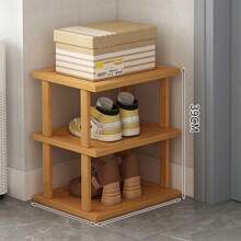 1pc DIY Simple Thick Bamboo Shoe Rack, Household Entryway Indoor Multi-Layer Easy Shoe Cabinet